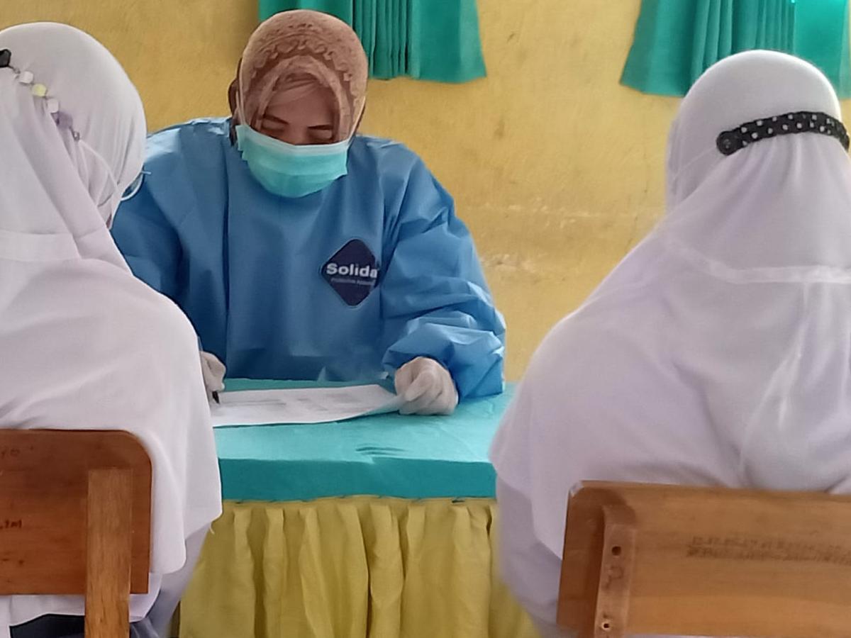 Kegiatan Vaksinasi Siswa SMAN 1 Muara Enim