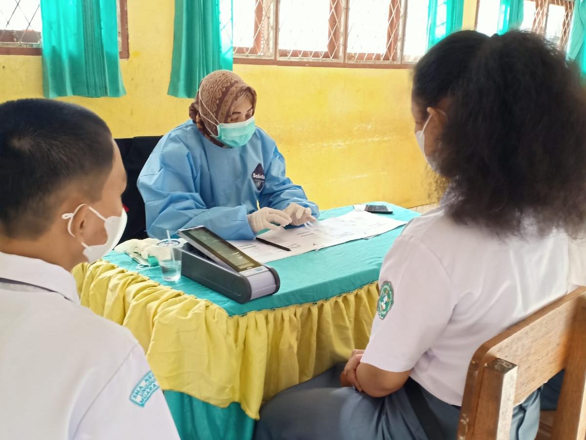Kegiatan Vaksinasi Siswa SMAN 1 Muara Enim