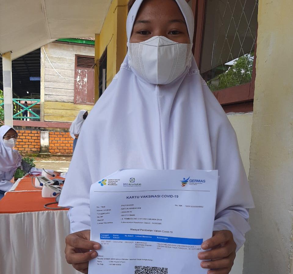 Kegiatan Vaksinasi Siswa SMAN 1 Muara Enim